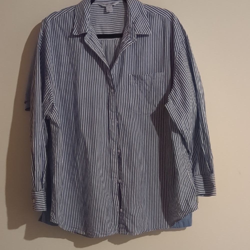Men's Blue Striped Shirt